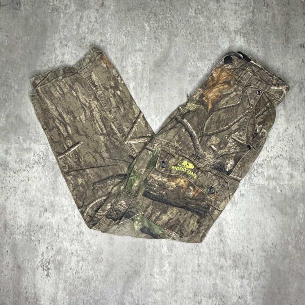 Mossy Oak Camo Cargo Pants Kids Size M (8-10) Hunting Camouflage
